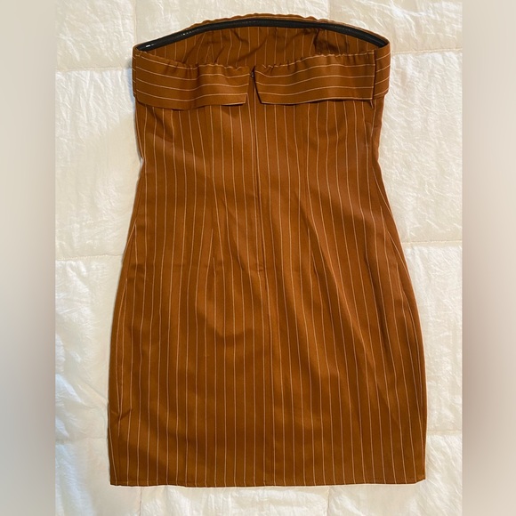 TUBE STRIPED SPLIT MINI DRESS - Picture 2 of 3